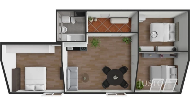 Prodej 4+kk, 71 m² + parkování, Písek - Pražská