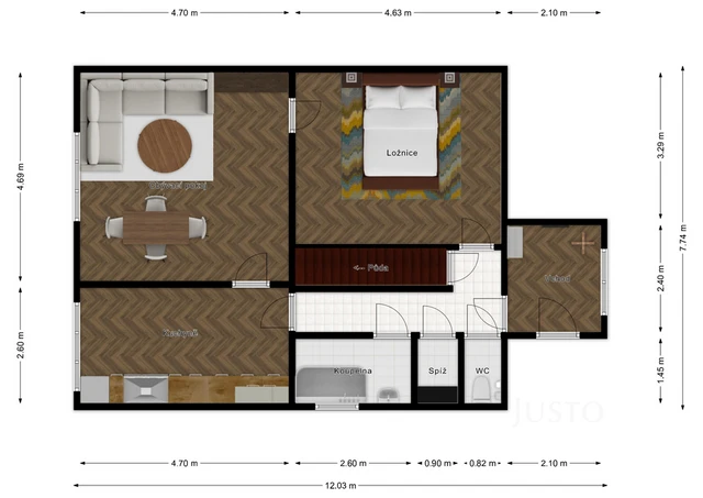 Prodej rodinného domu 70 m² s pozemkem 535 m²