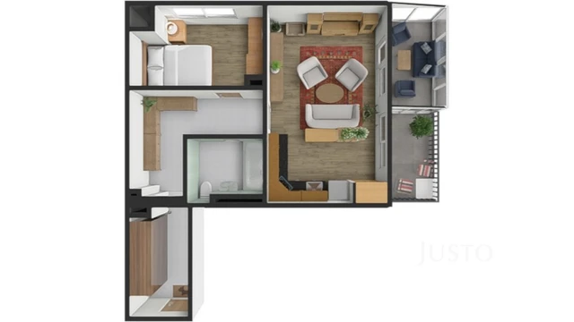 Pronájem 2+kk 46 m² + lodžie + balkón, Písek - Zátavské nábřeží