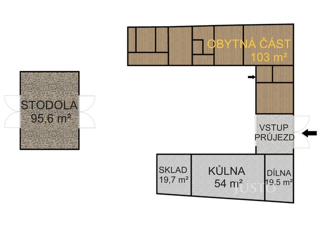 Prodej rodinného domu 120 m² s pozemkem 3564 m²