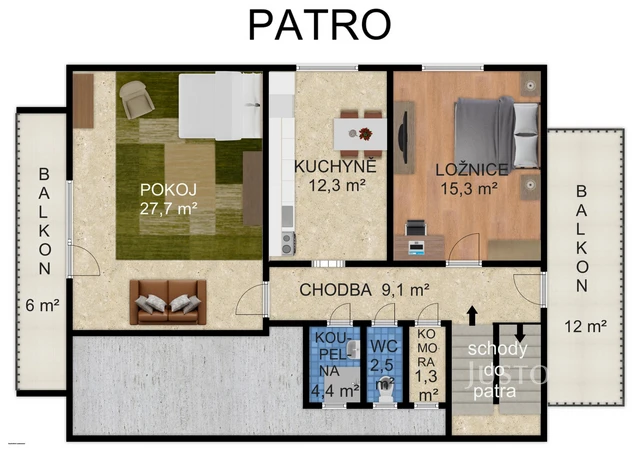 Prodej rodinného domu 296 m² s pozemkem 853 m² + terasa 8 m² + balkón 18 m²