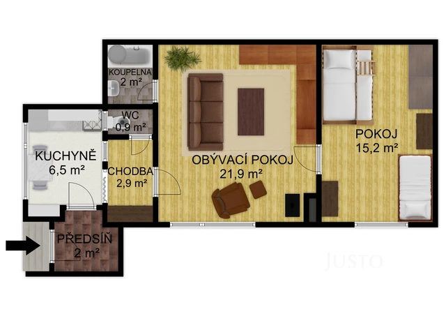 Prodej rodinného domu 51 m² s pozemkem 685 m²