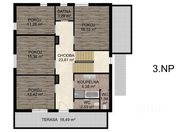 Prodej rodinného domu 276 m² s pozemkem 1398 m² + terasa 18 m² + lodžie