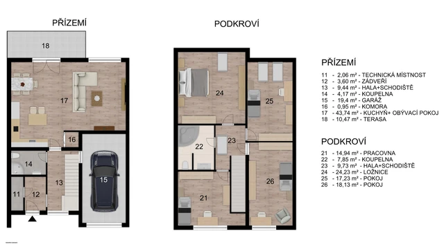 Prodej rodinného domu 174 m² s pozemkem 197 m² + terasa