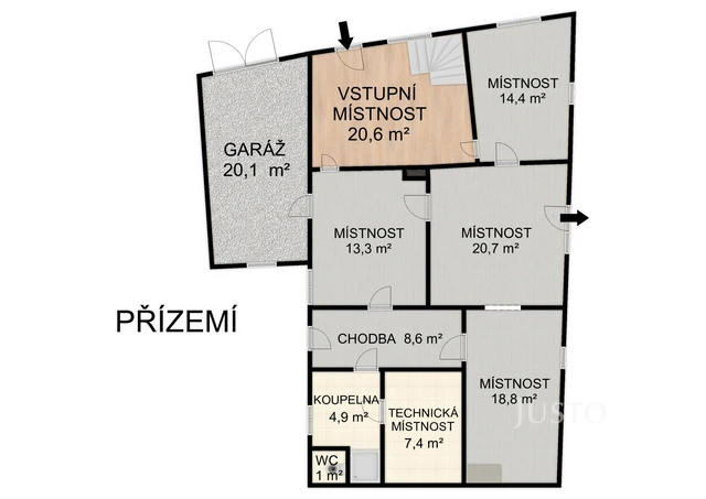 Prodej rodinného domu 267 m² s pozemkem 520 m² + terasa 20 m²
