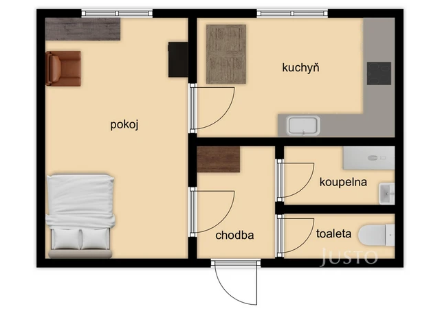 Prodej 1+1 24 m², Kolín - Kolín II